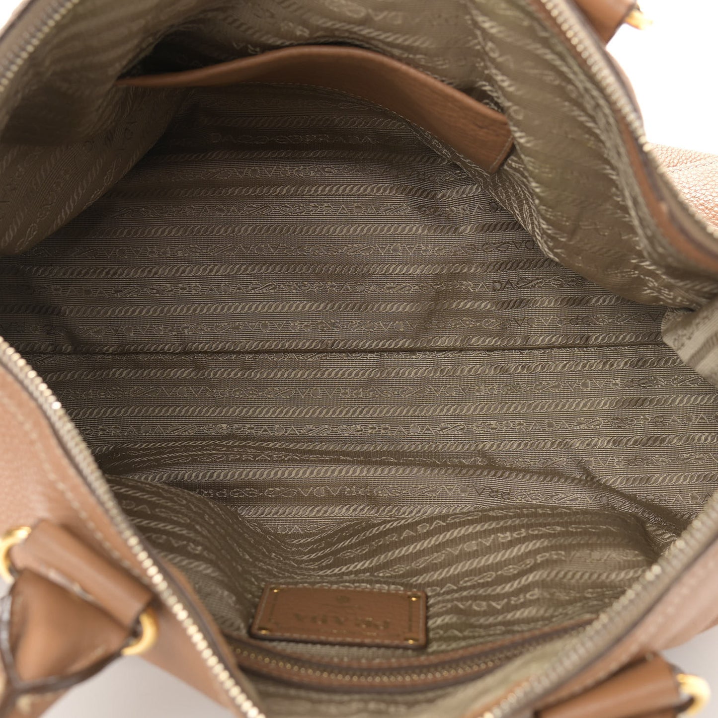 Vitello Daino Shopping Satchel Caramel