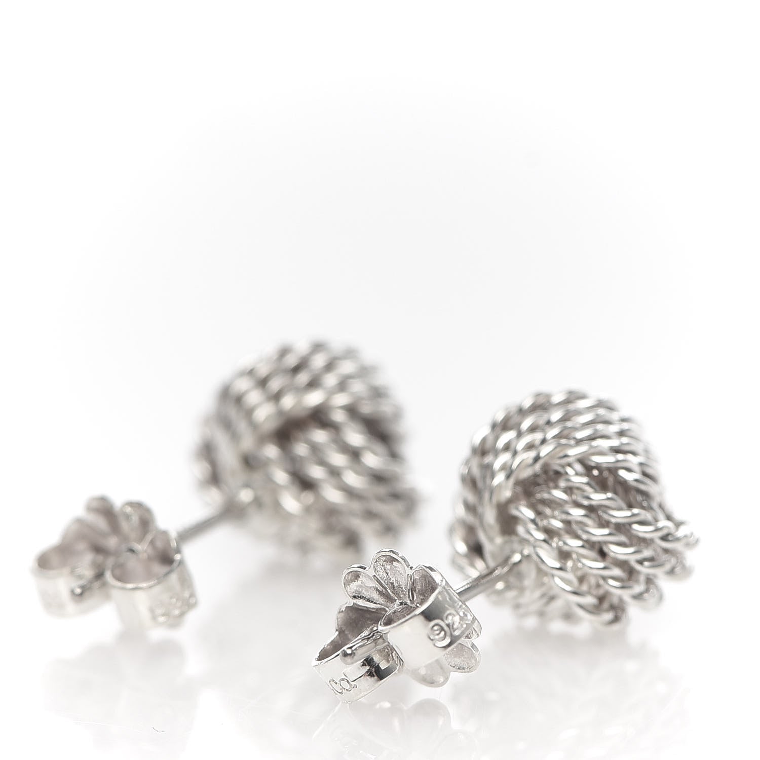 Tiffany Sterling Silver Twist Knot Earrings 3 of 5