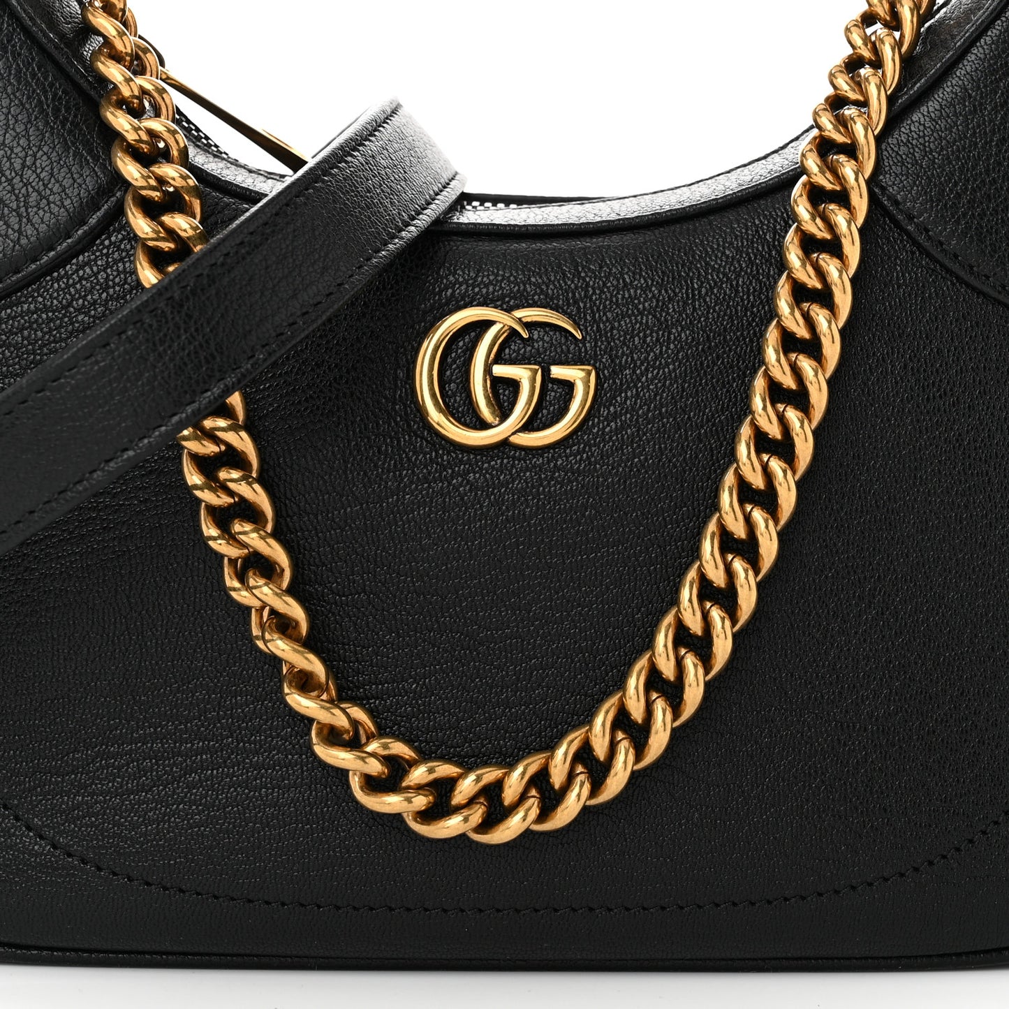 Goatskin Small Aphrodite Shoulder Bag Black