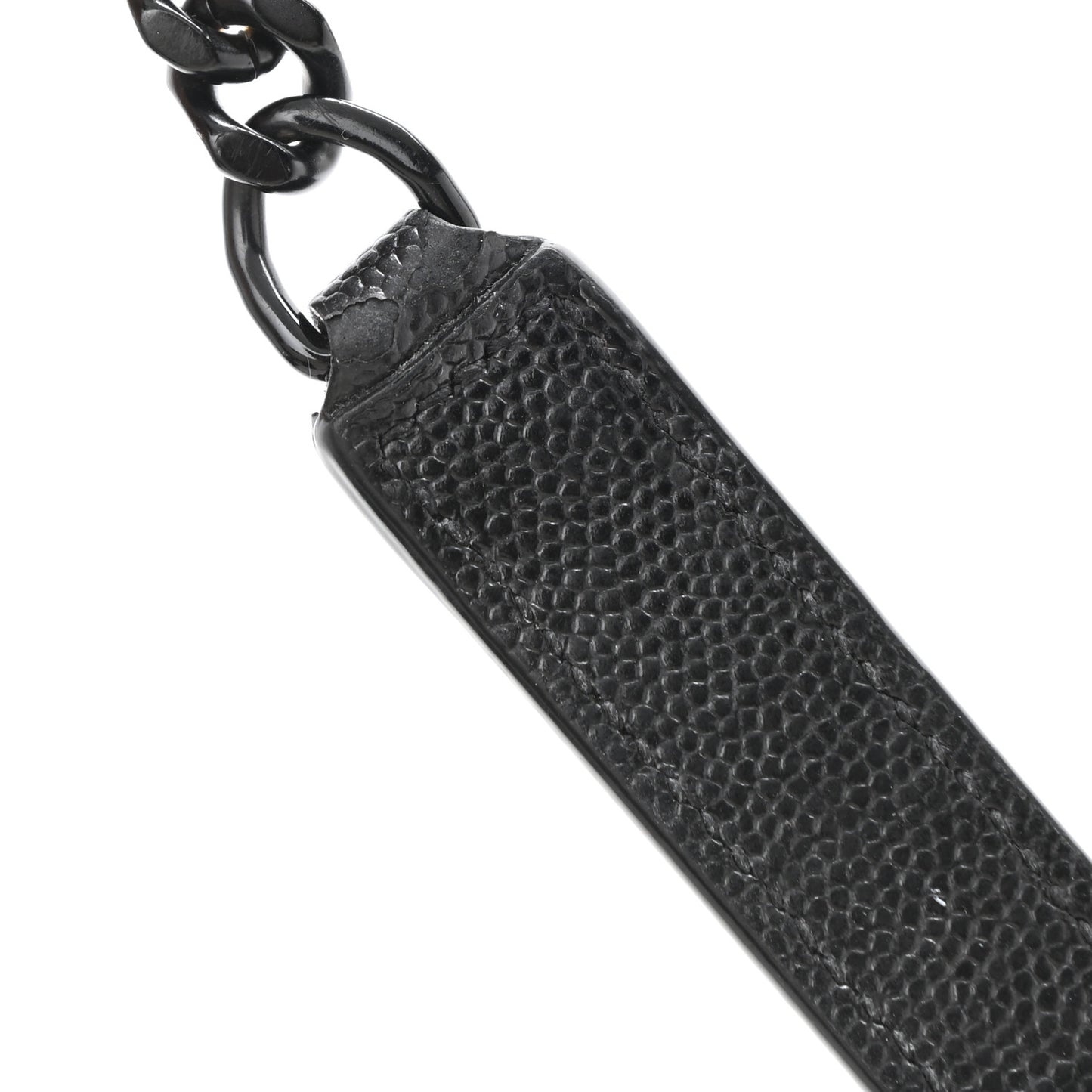 Grain De Poudre Textured Mixed Matelasse Large Triquilt Monogram Monochrome Satchel Black