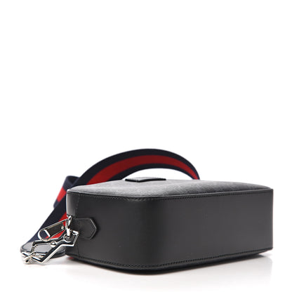 Gucci GG Supreme Monogram Web Shoulder Bag Black Grey 3 of 10