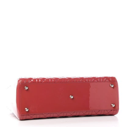 Christian Dior Patent Cannage Large Lady Dior Red 4 of 9
