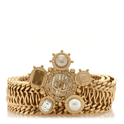 Chanel Metal Natural Stones Logo Chain Belt Gold 1 of 4