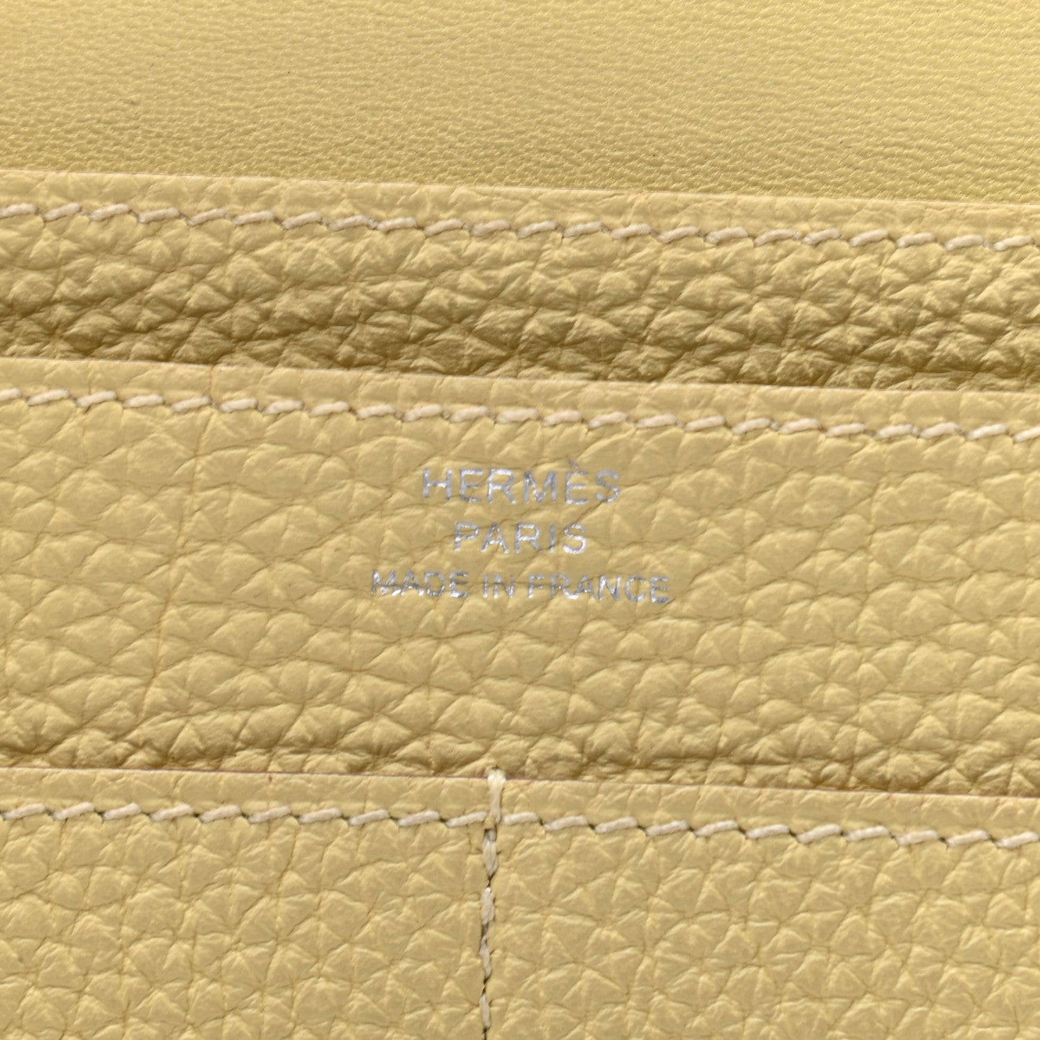 Hermes Togo Dogon Duo Wallet Jaune Poussin 6 of 9