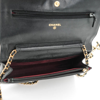 Chanel Aged Calfskin Quilted Reissue Wallet On Chain WOC Black 5 of 8