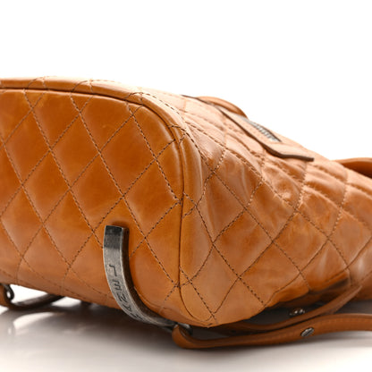Chanel Glazed Calfskin Quilted Small Salzburg Mountain Backpack Brown 8 of 9
