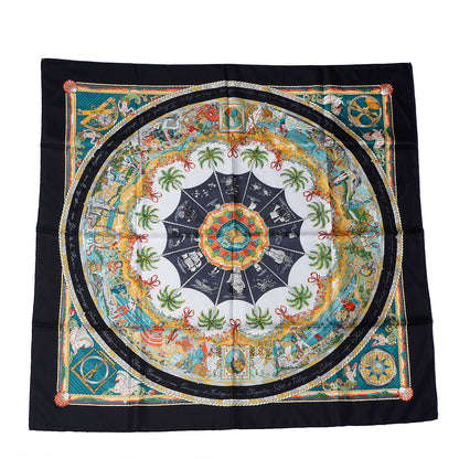 Hermes Silk Per Astra ad Astra Scarf 90 Black 2 of 6