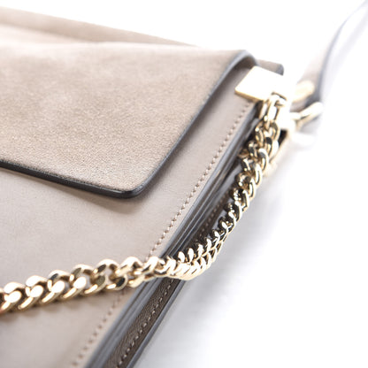 Chloe Calfskin Suede Medium Faye Shoulder Bag Motty Grey 14 of 14