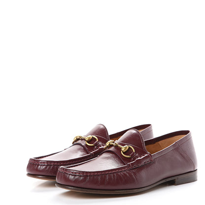 Gucci Goatskin Mens Horsebit Loafers 9 Bright Bordeaux 3 of 13