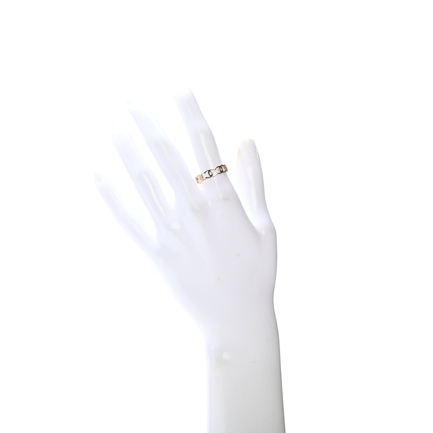 Chanel Metal CC Ring 6.75 Gold 2 of 5