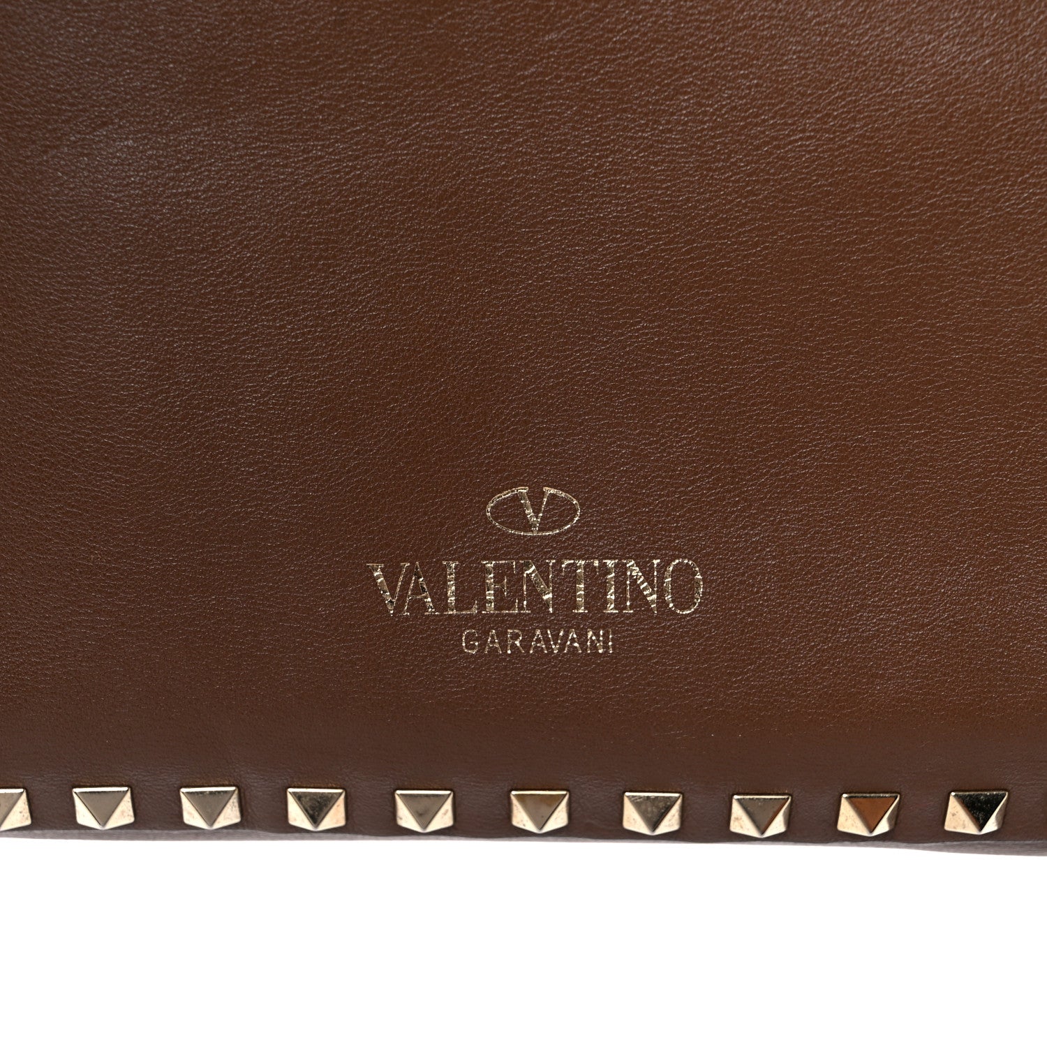 Valentino Garavani Vitello Medium Rockstud Tote Dark Noisette 7 of 21