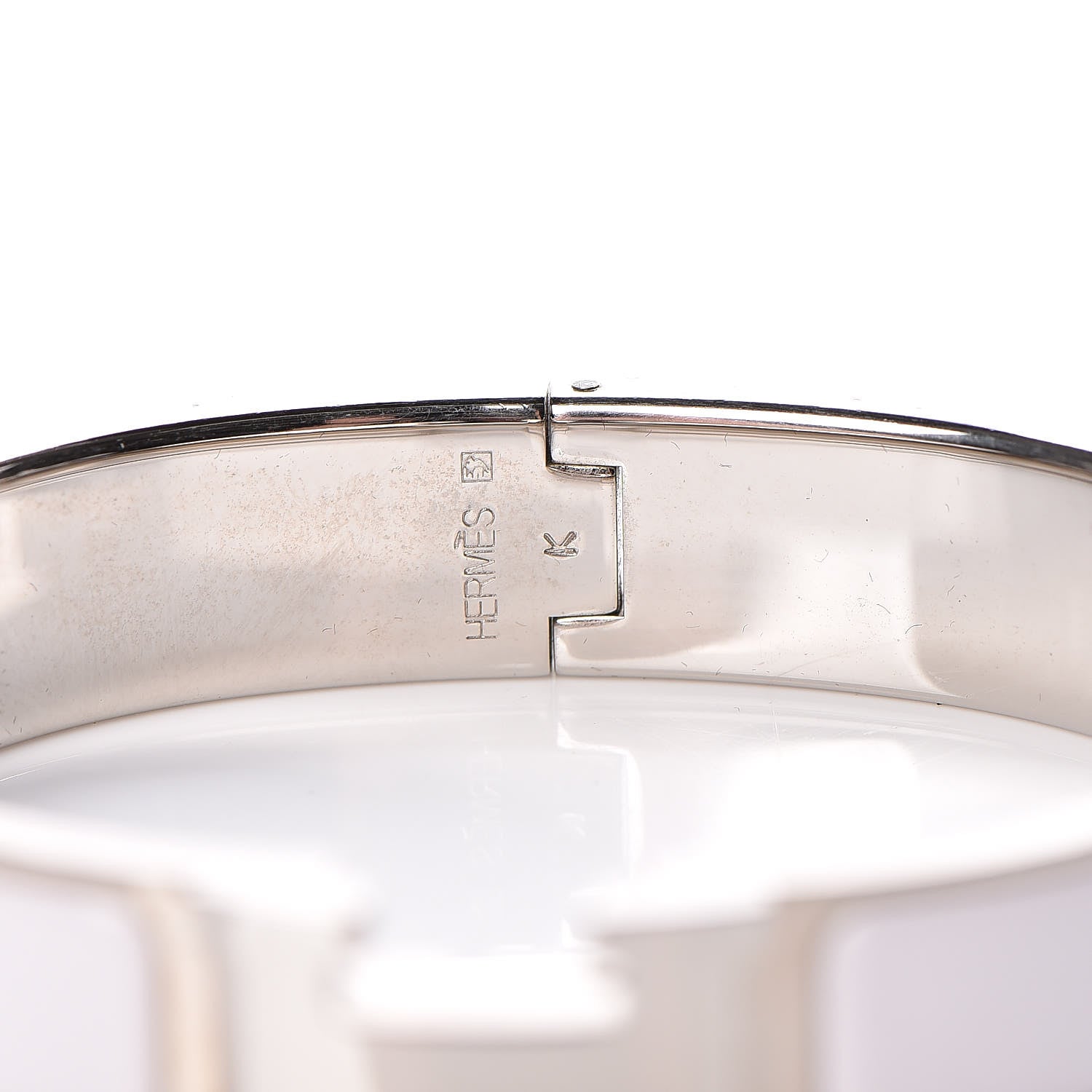 Hermes Enamel Narrow Clic Clac H Bracelet PM White 4 of 4