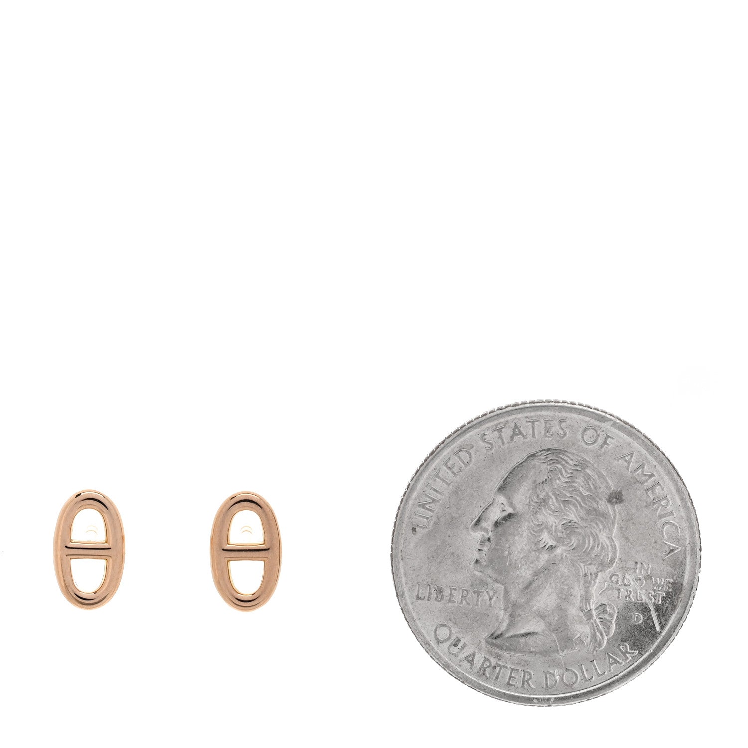 Hermes 18K Rose Gold TPM Farandole Stud Earrings 2 of 6
