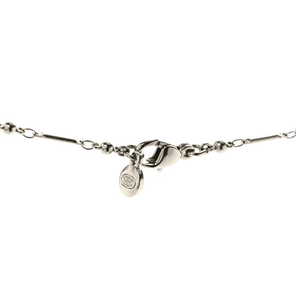 Chanel Crystal Pearl CC Beaded Long Necklace Silver 4 of 5