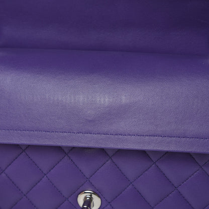 Chanel Lambskin Quilted Medium Double Flap Purple 16 of 16