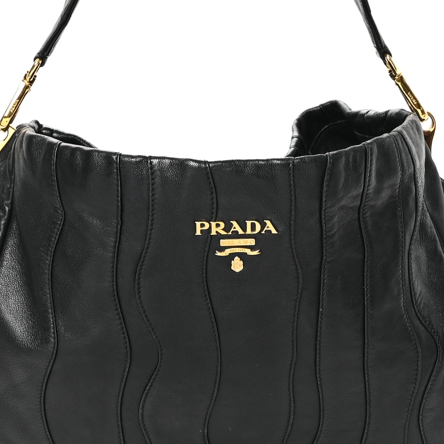 Nappa Stripes Hobo Black