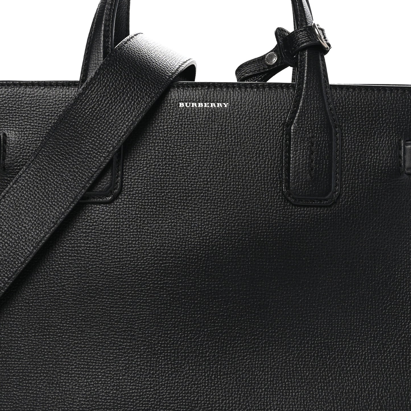 Derby Calfskin Vintage Check Medium Banner Tote Black
