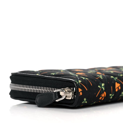 Prada Nylon Quilted Palm Tree Zip Wallet Black 7 of 9