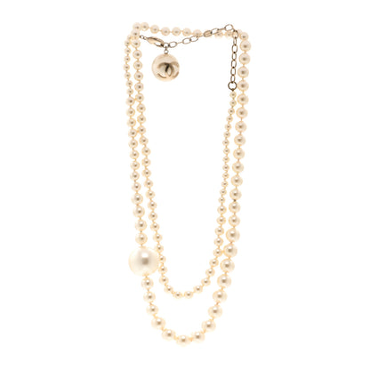 Chanel Graduated Pearl CC Long Necklace Gold 3 of 5