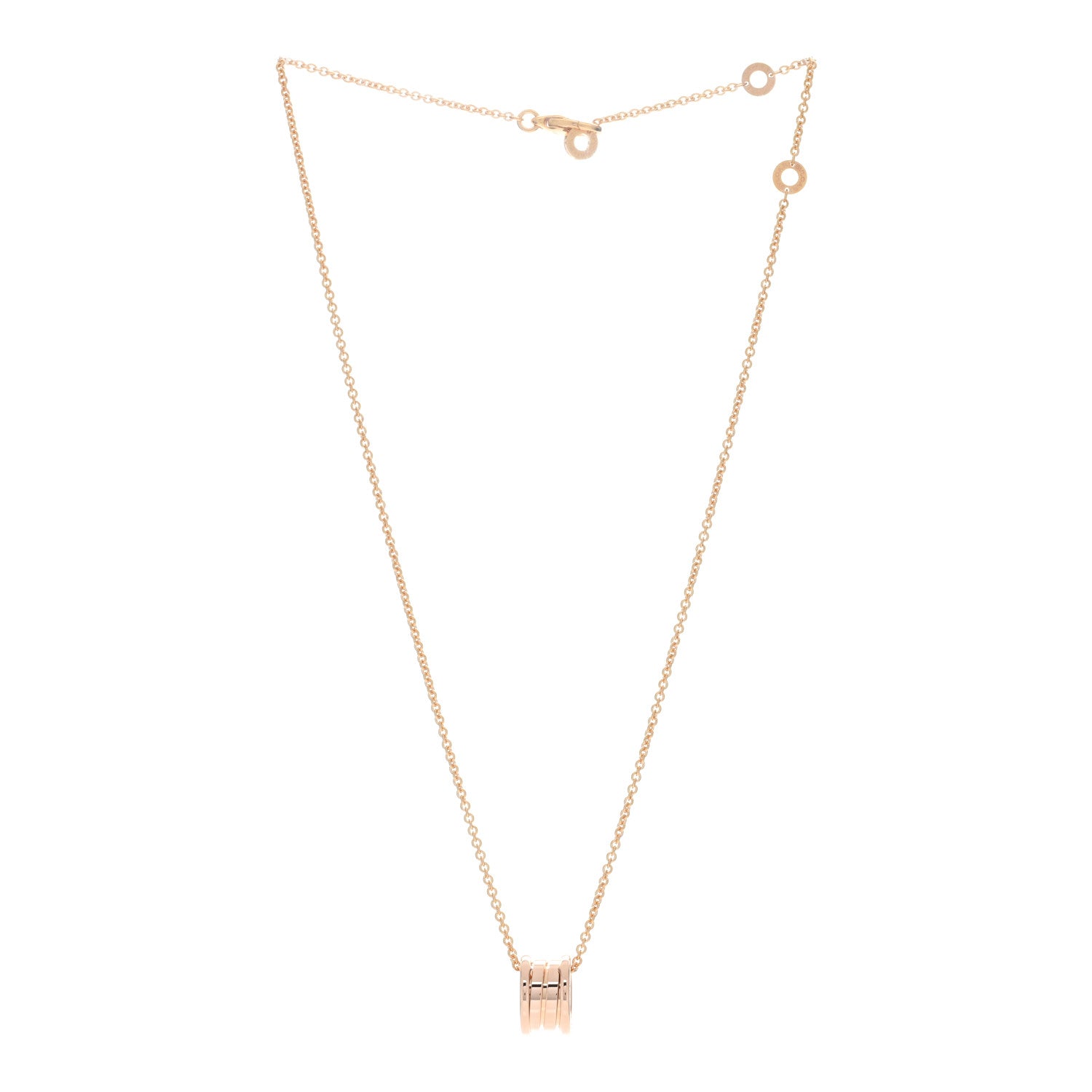 Bulgari 18K Rose Gold B.Zero1 Pendant Necklace 2 of 4