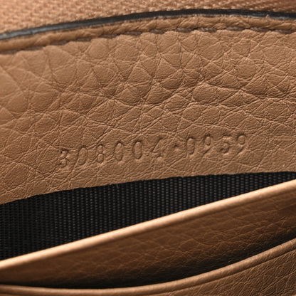 Gucci Pebbled Calfskin Soho Zip Around Wallet Camelia 9 of 13