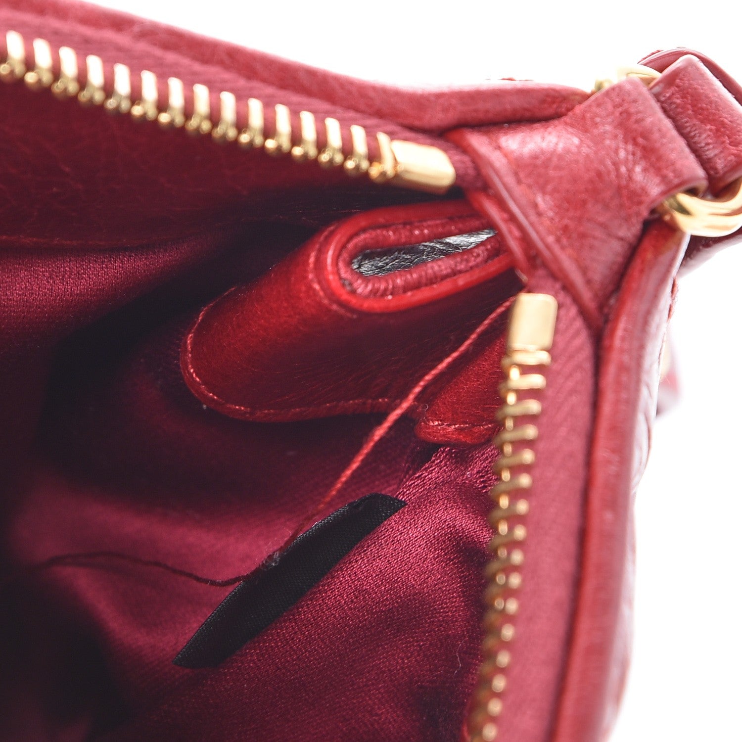 Miu Miu Vitello Shine Quilted Wristlet Rubino 9 of 9