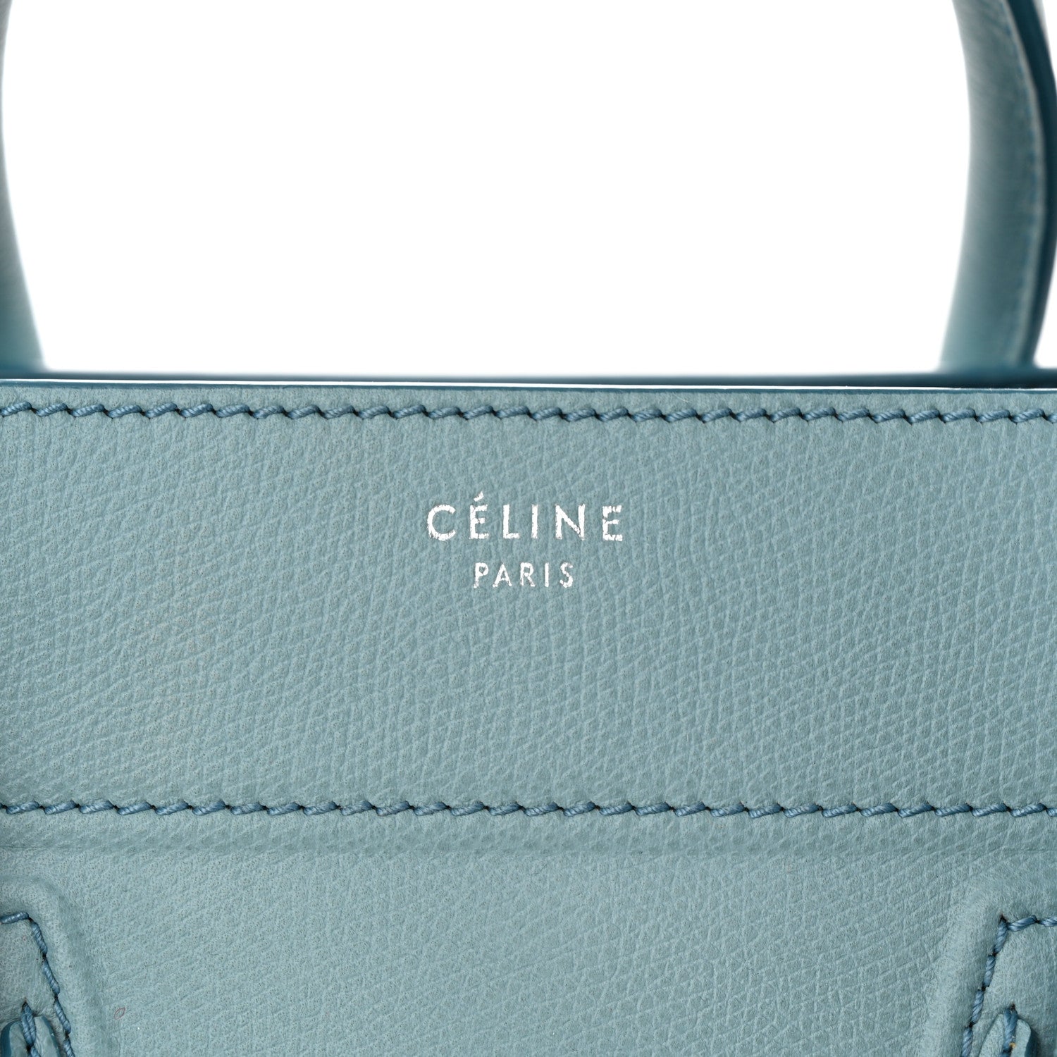 Celine Grained Calfskin Medium Phantom Luggage Antique Blue 6 of 10
