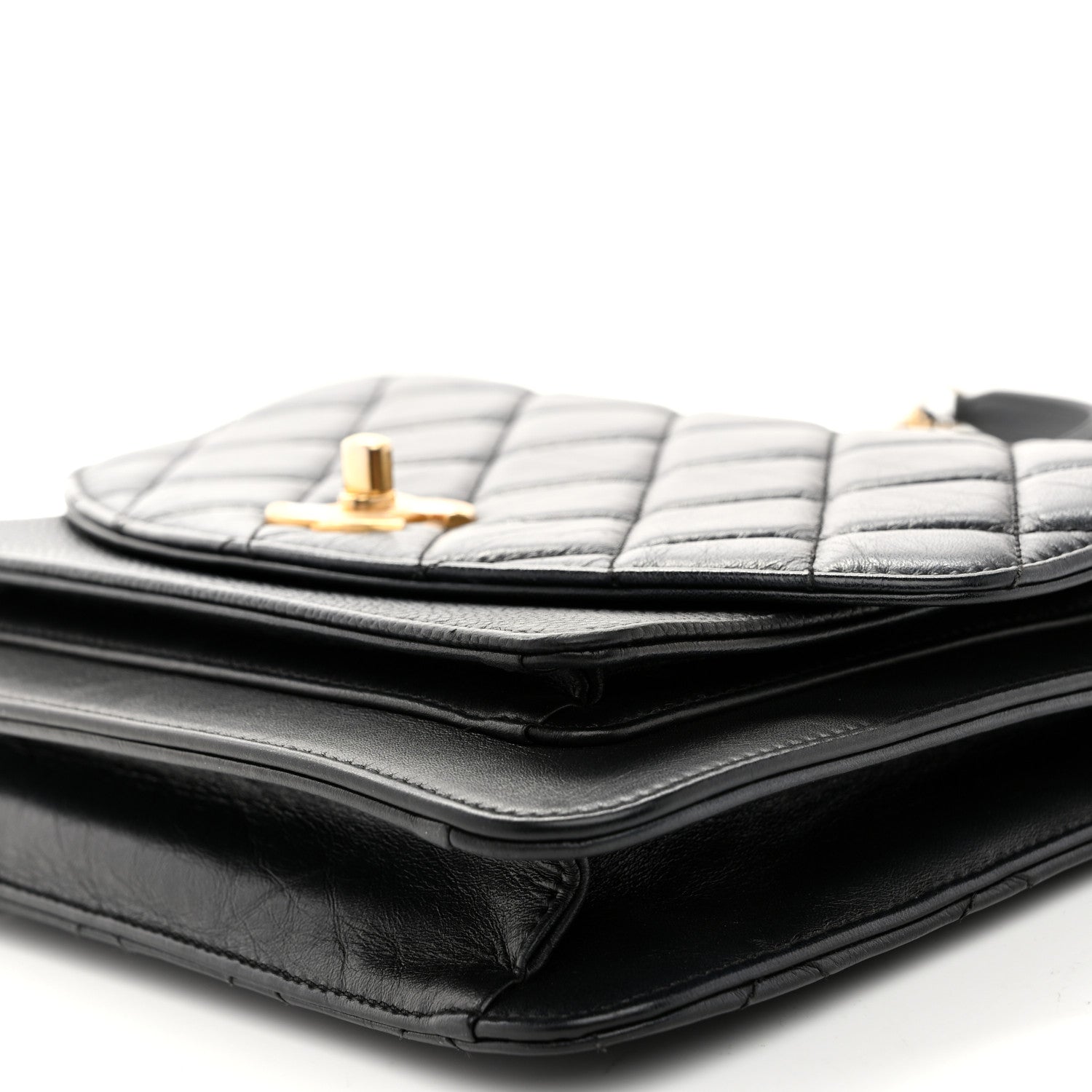 Chanel Calfskin Caviar Quilted Chain Handle Flap Black 10 of 10