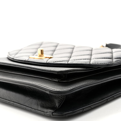 Chanel Calfskin Caviar Quilted Chain Handle Flap Black 10 of 10