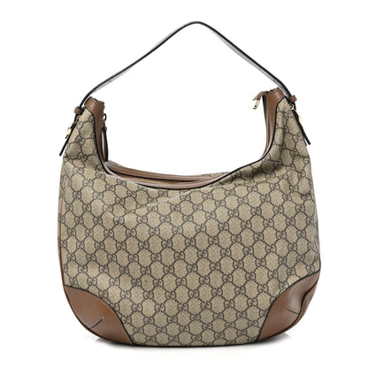 Gucci GG Supreme Monogram Margaux Calfskin Medium Nice Hobo Beige Ebony Acero 1 of 11