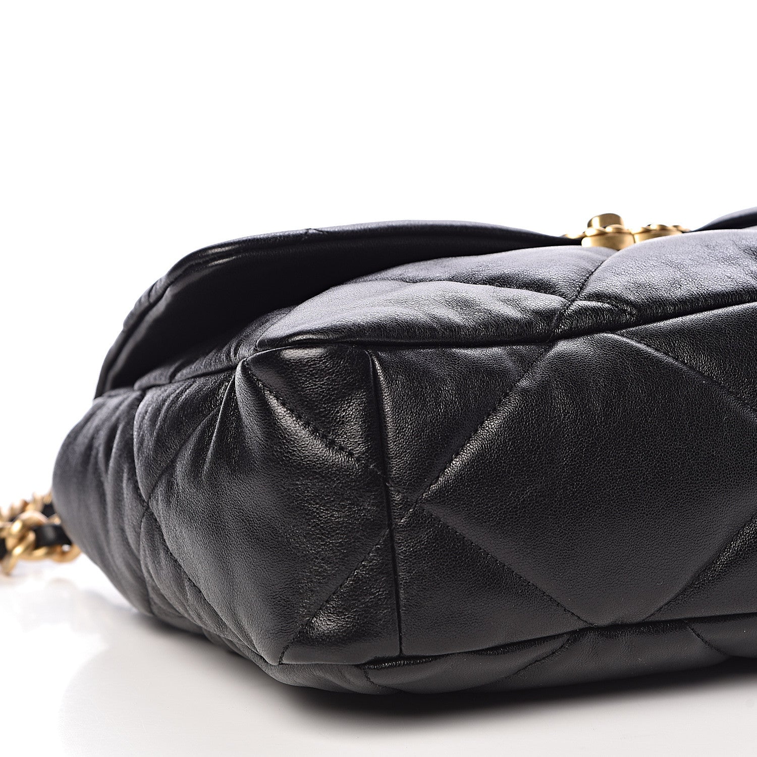 Chanel Lambskin Quilted Large 19 Flap Black 9 of 11
