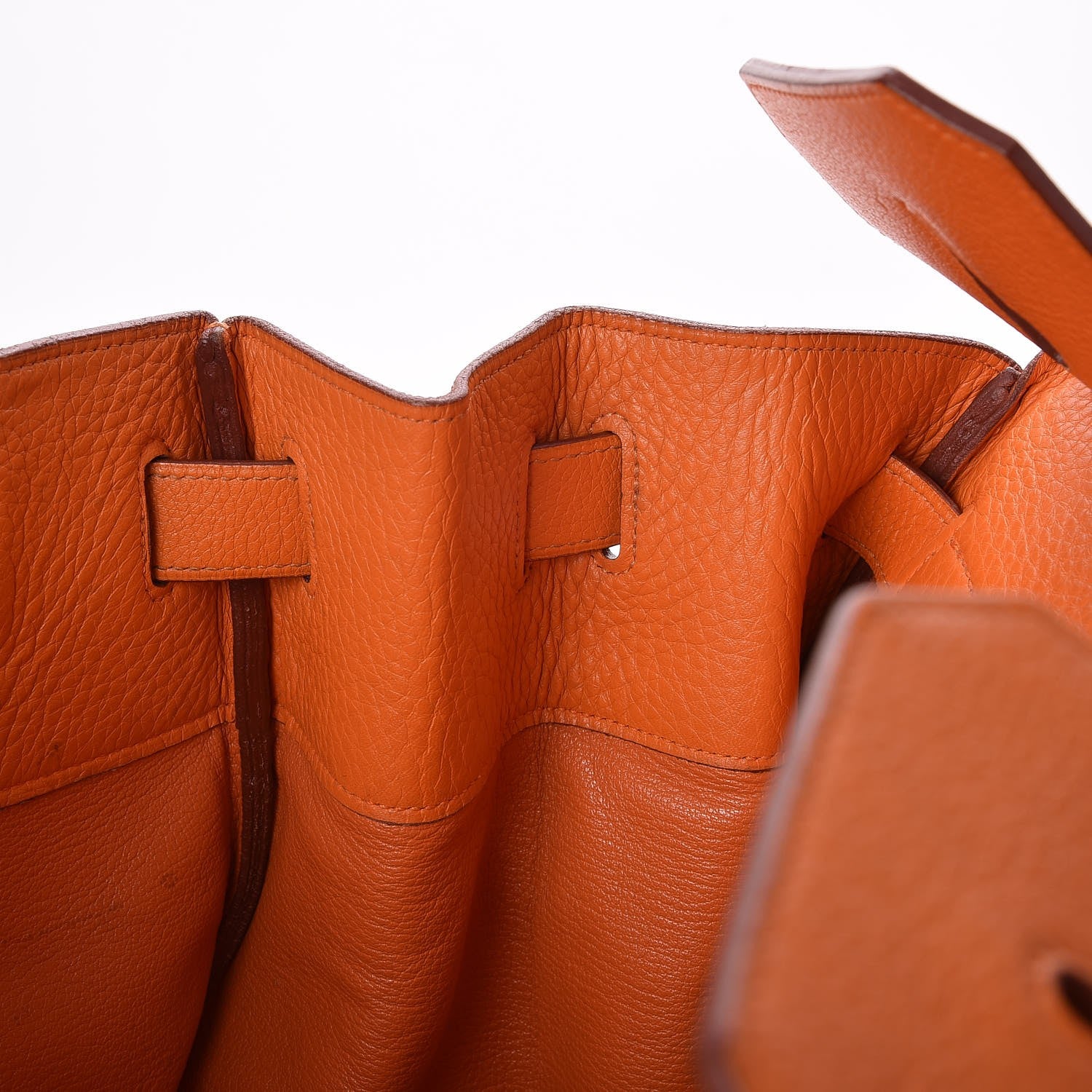 Hermes Taurillon Clemence HAC Birkin 40 Orange 19 of 33