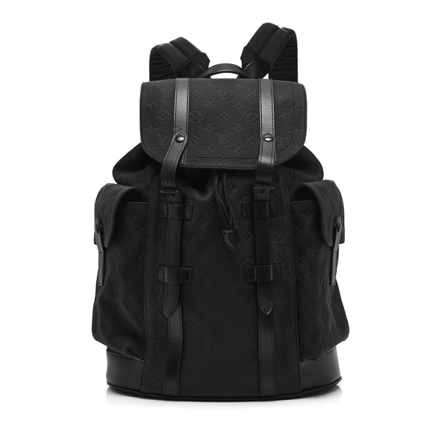 Louis Vuitton Taurillon Monogram Christopher MM Backpack Black