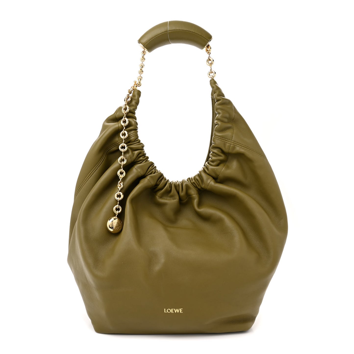 Nappa Medium Squeeze Bag Olive