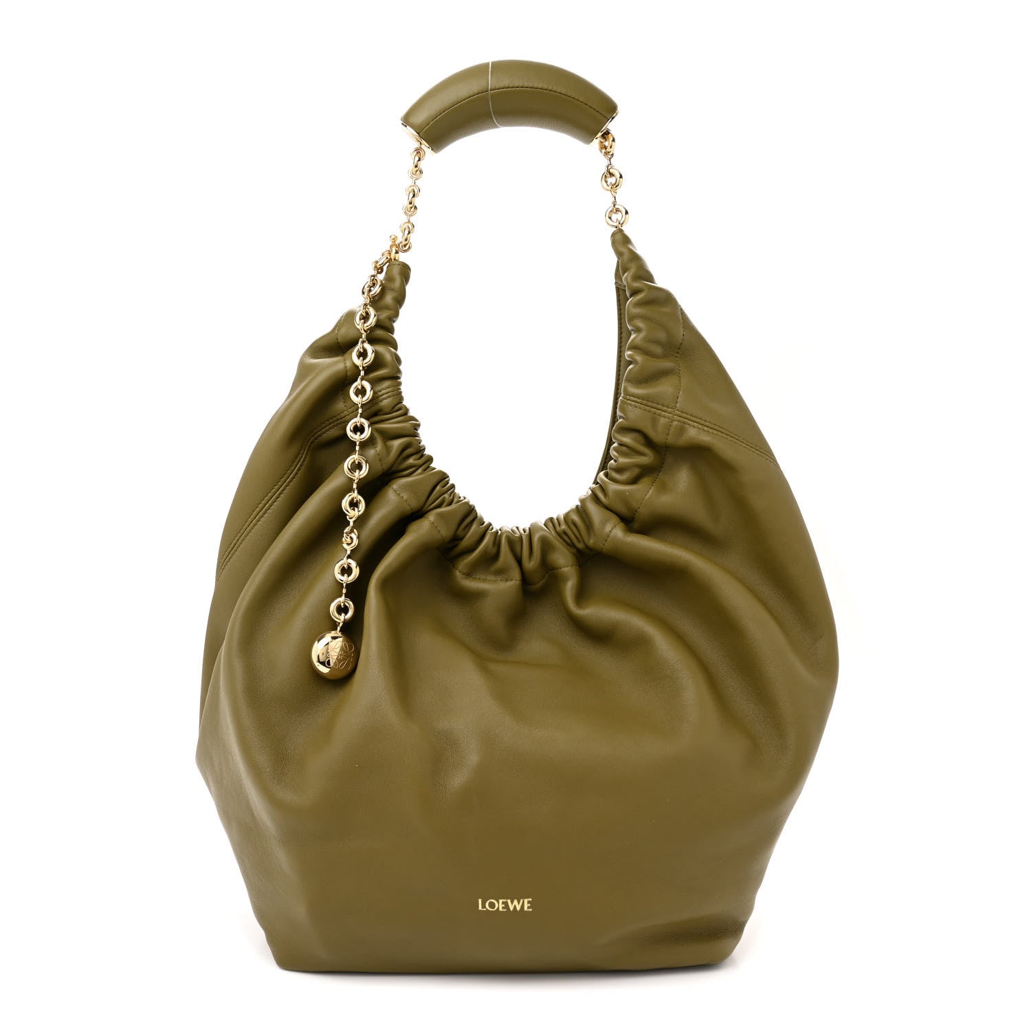 Loewe Nappa Medium Squeeze Bag Olive 1 of 9