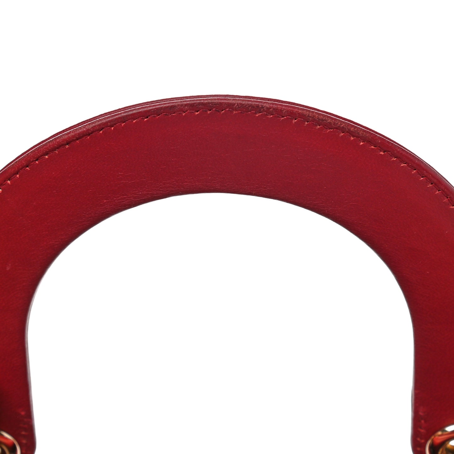 Lambskin Cannage Small Lucky Badges My Lady Dior Red