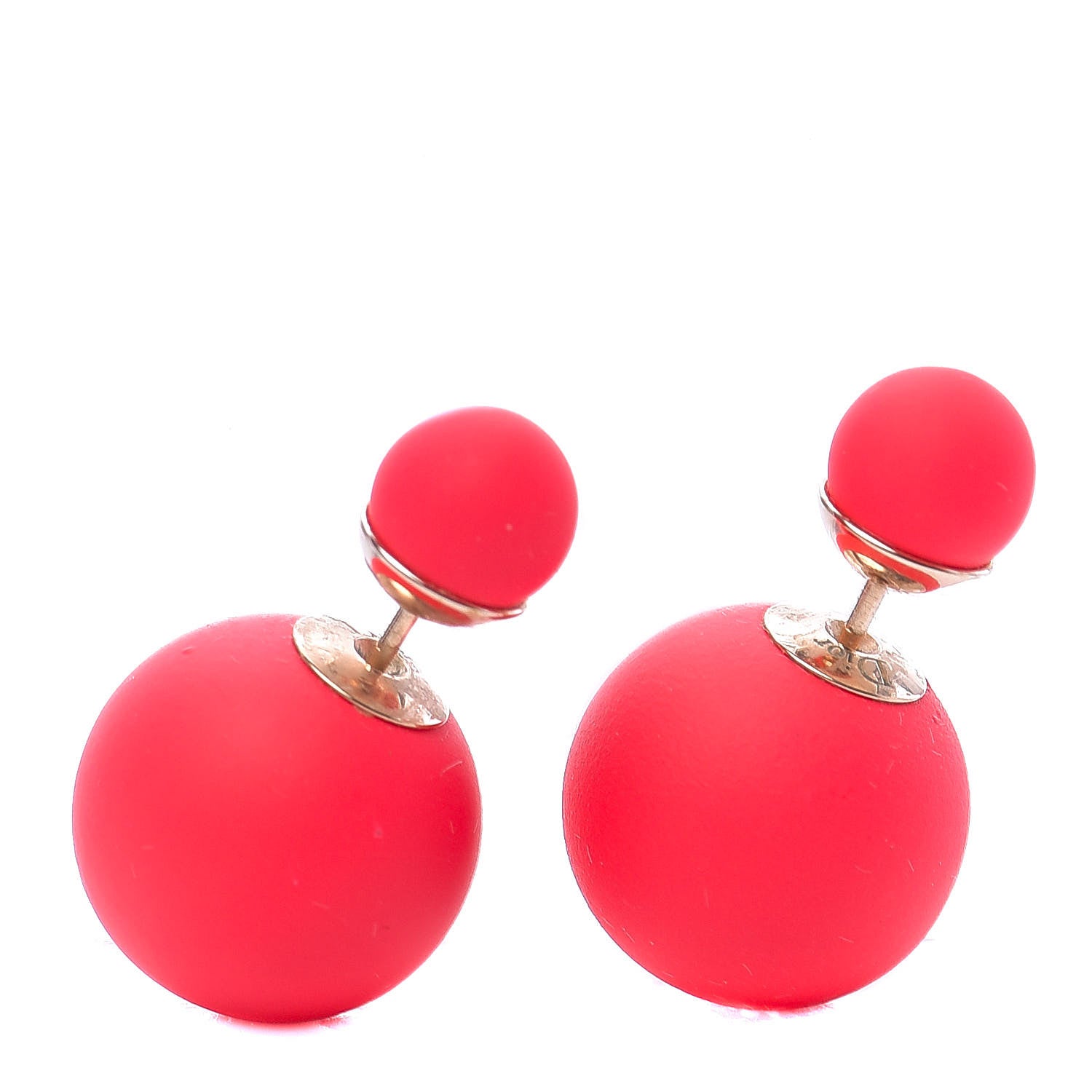 Christian Dior Mise En Dior Tribal Earrings Matte Pink 1 of 8