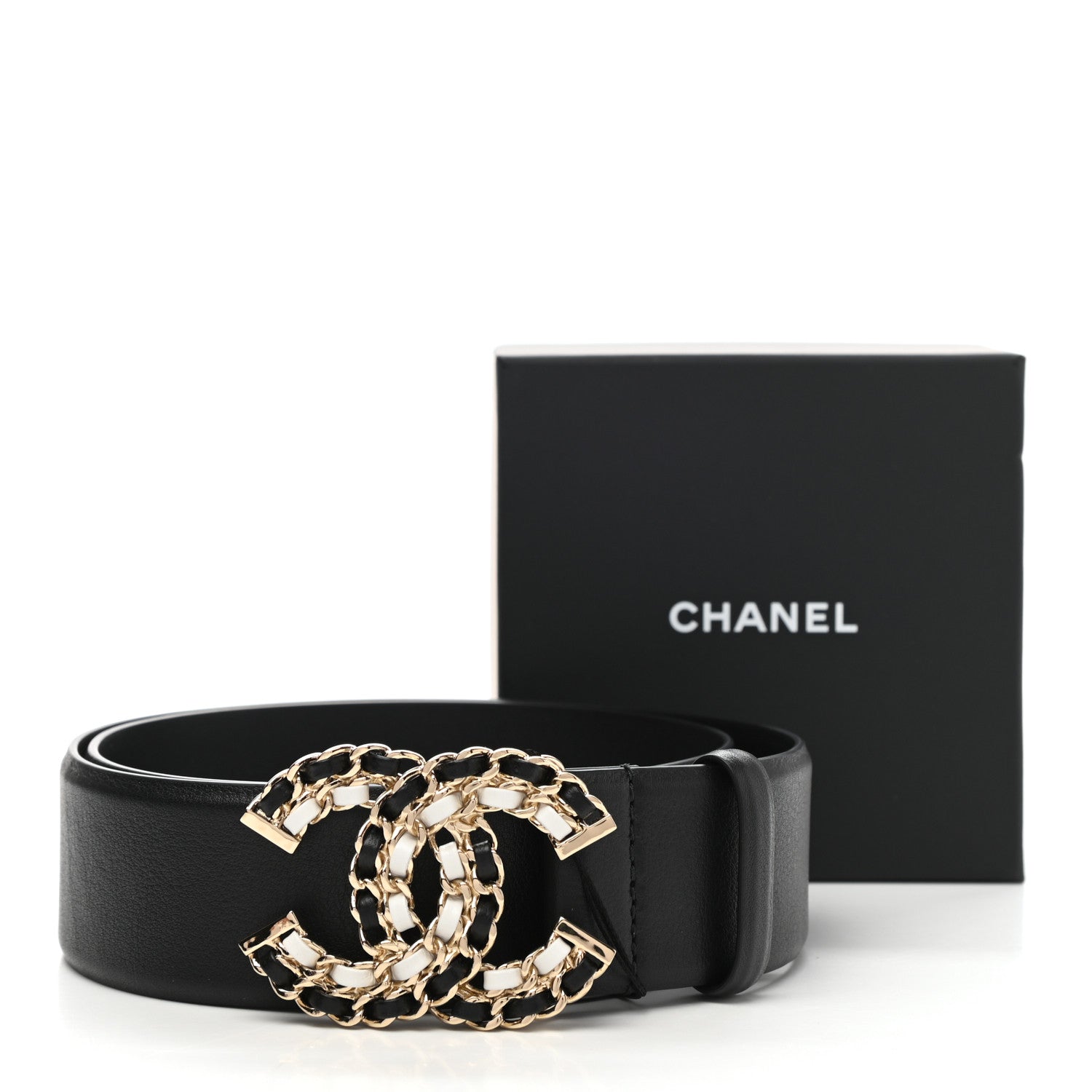 Chanel Calfskin CC Chain Belt 75 30 Black 8 of 8