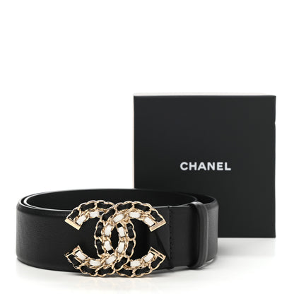 Chanel Calfskin CC Chain Belt 75 30 Black 8 of 8