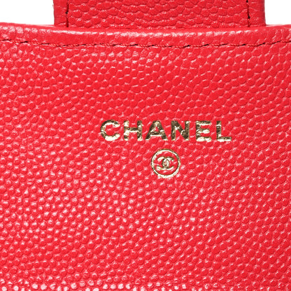 Chanel Caviar Quilted Large Gusset Flap Wallet Red 10 of 17