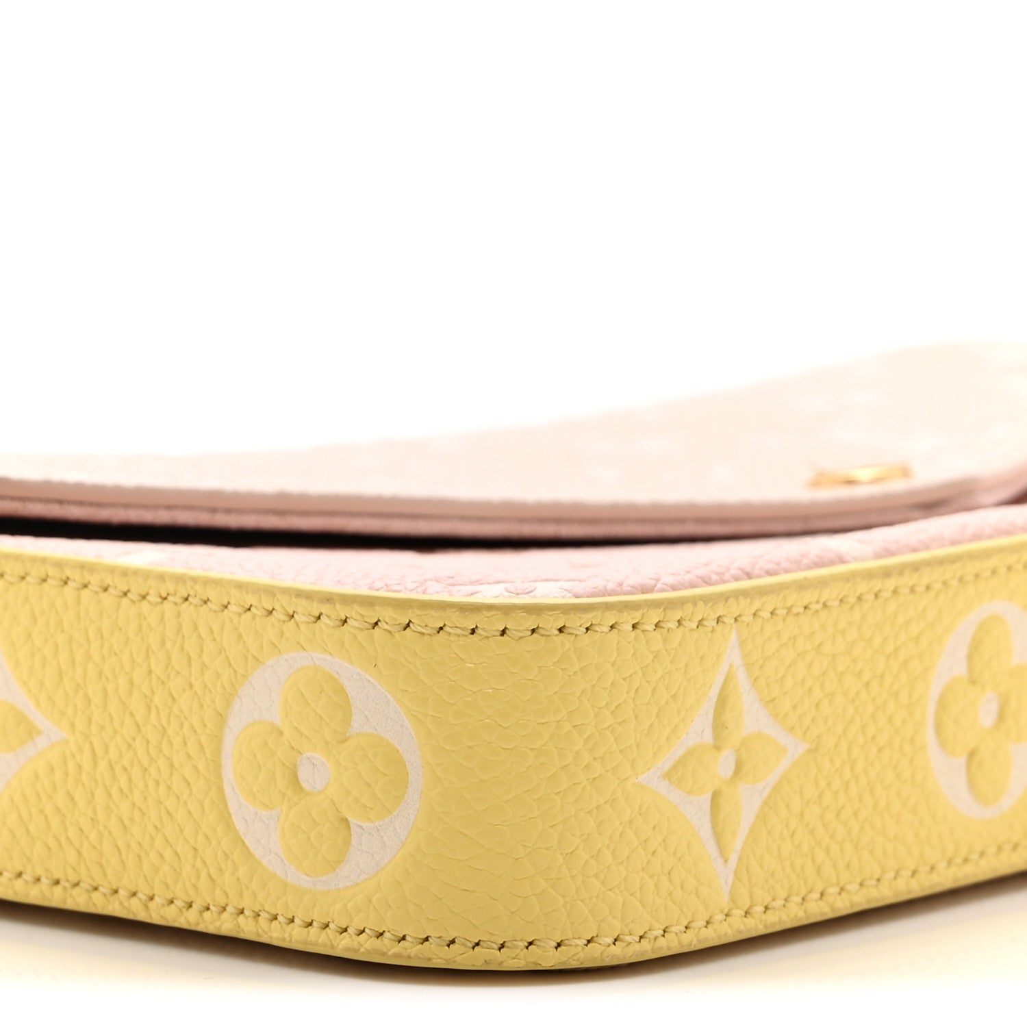 Louis Vuitton Empreinte Spring in the City Felicie Pochette Chain Wallet Pink Beige Yellow 9 of 10