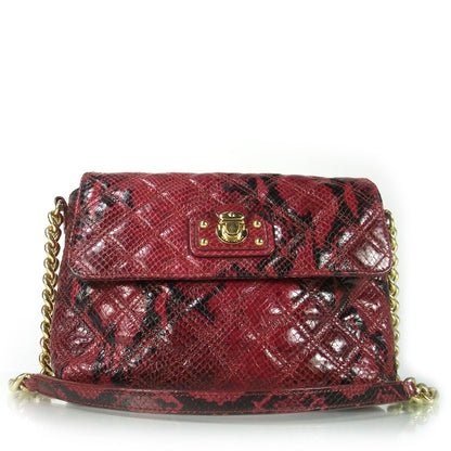 Marc Jacobs Python Embossed Large The Single Bordeaux 1 of 11