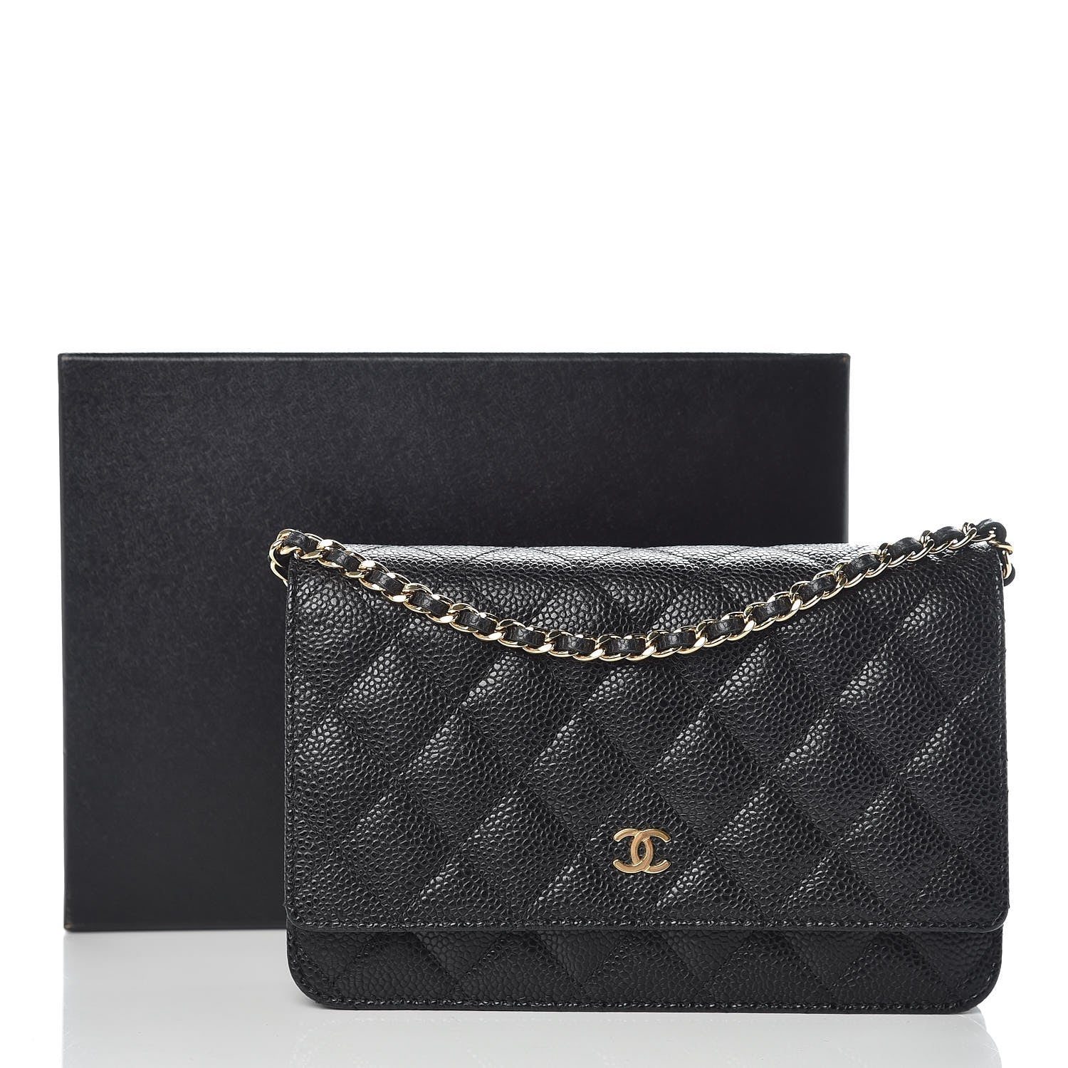 Chanel Caviar Quilted Wallet On Chain WOC Black 11 of 11