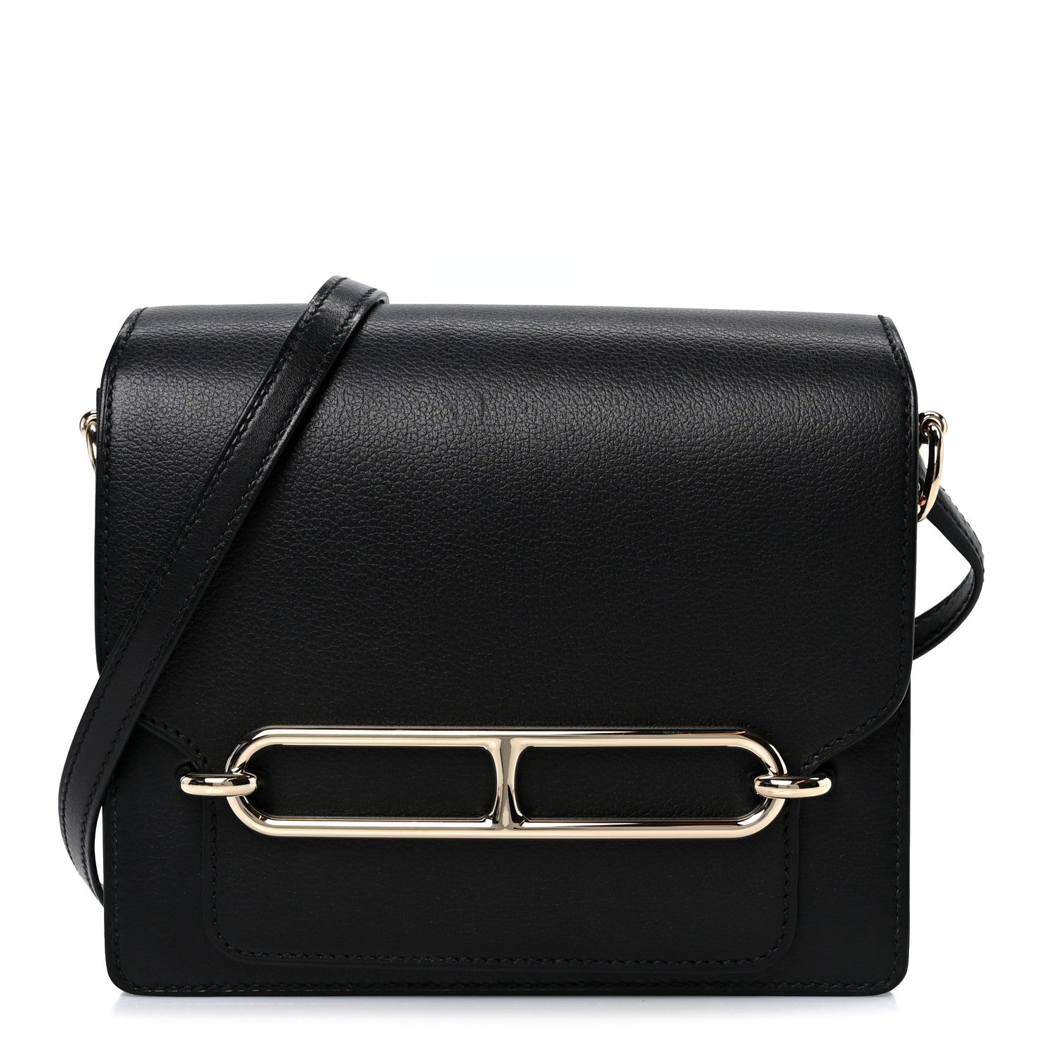 Hermes Evergrain Mini Sac Roulis Black 1 of 9