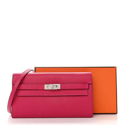 Hermes Chevre Mysore Kelly Wallet To Go Rose Mexico 7 of 7