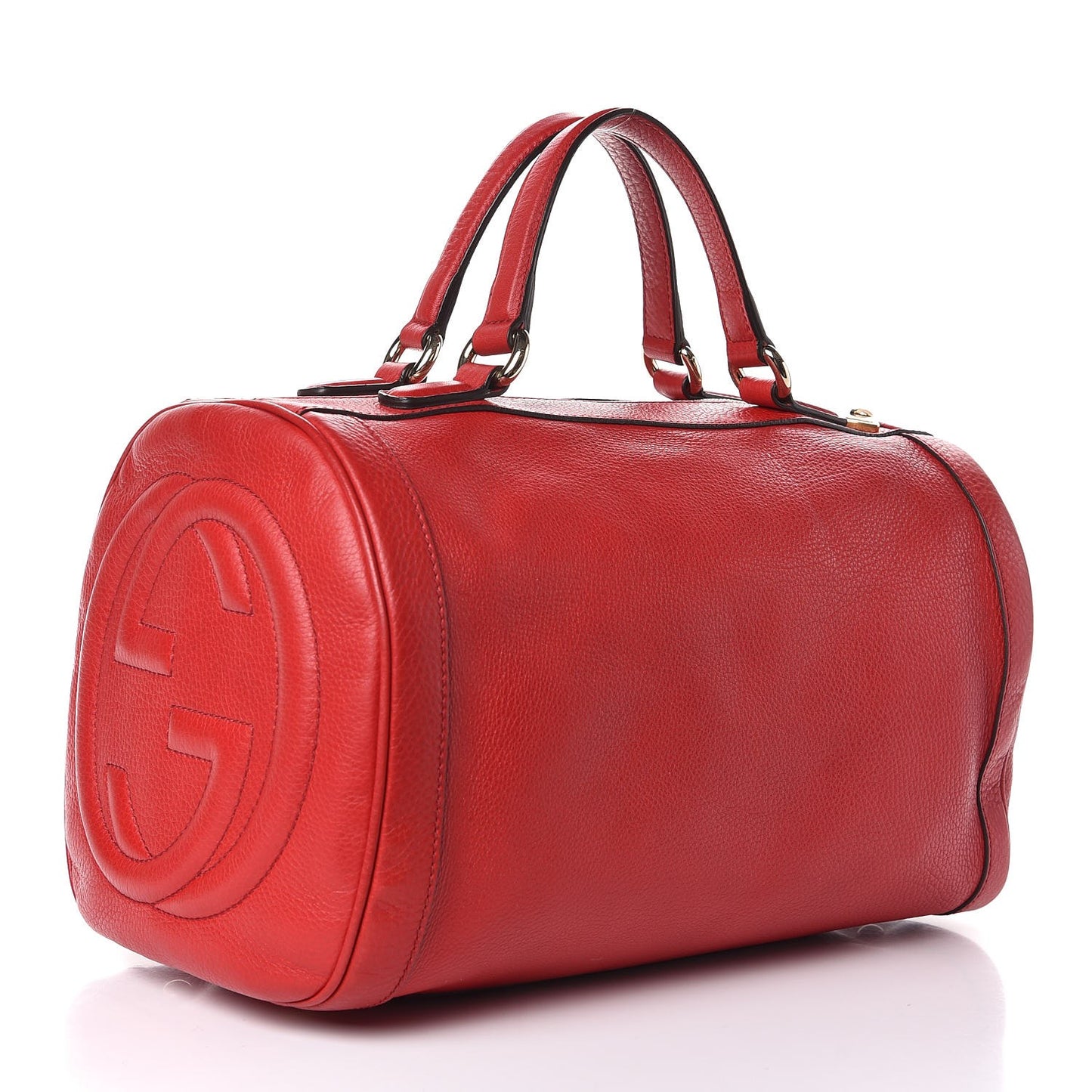 Pebbled Calfskin Medium Soho Boston Red