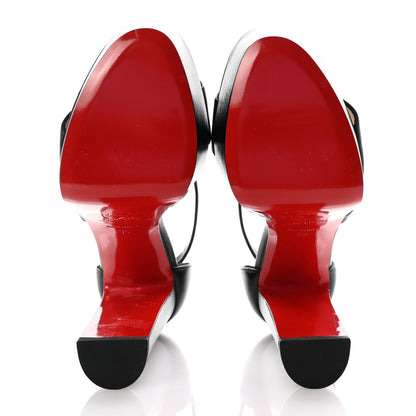 Christian Louboutin Nappa Loubi Bee Alta 130 Sandals 35 Black 6 of 9