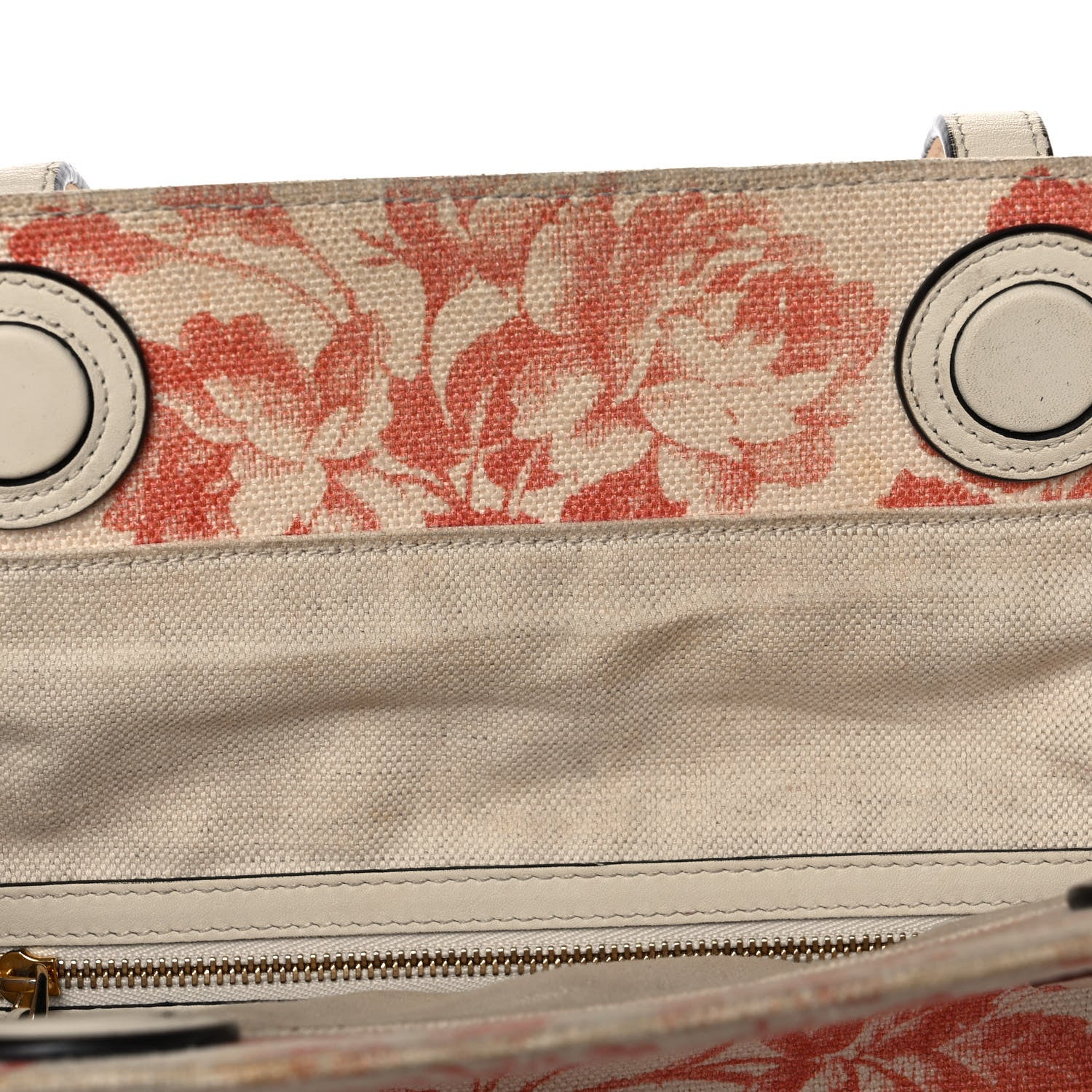 Gucci Canvas Herbarium Print Tote Red 11 of 16