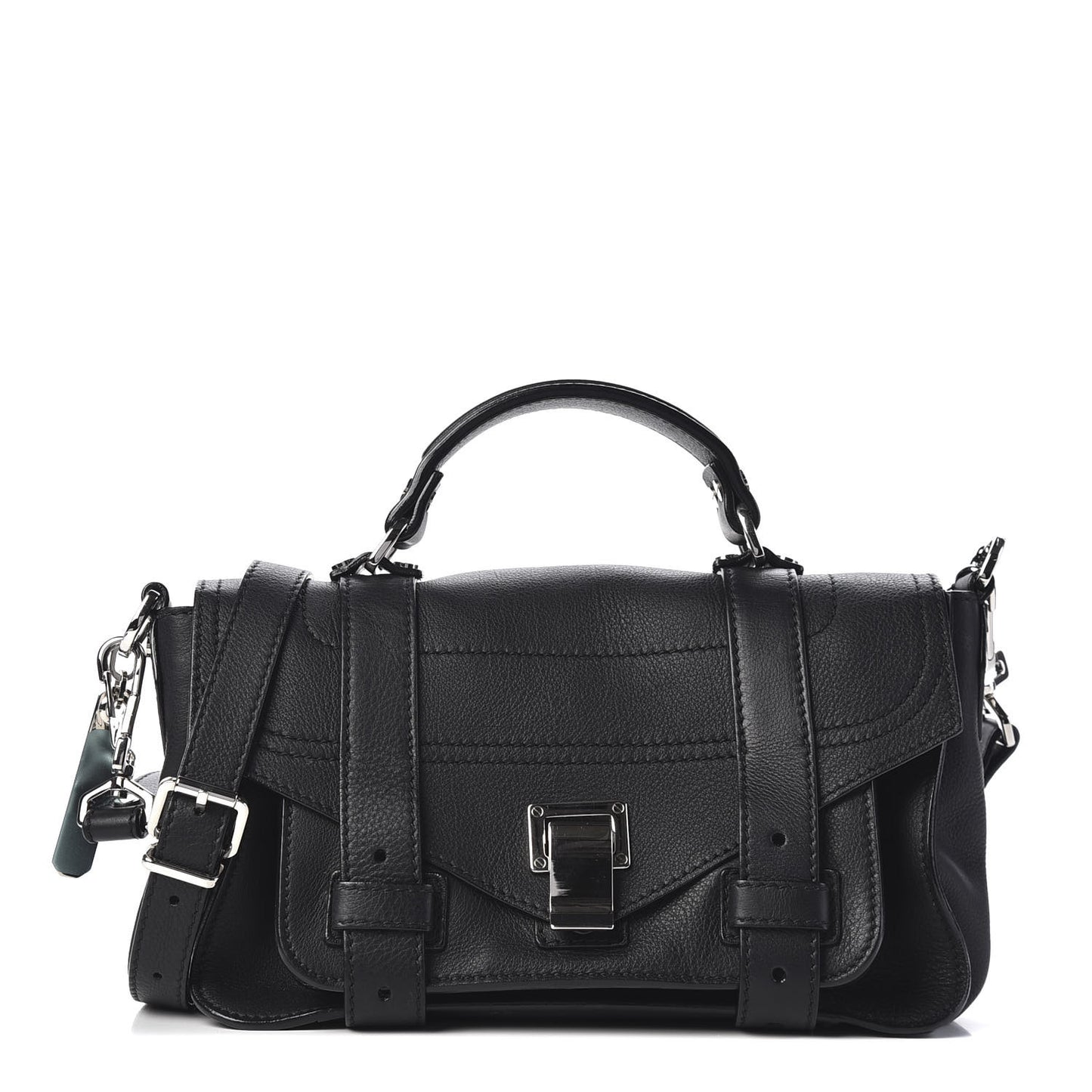 Soft Grainy Calfskin Tiny PS1 Satchel Black