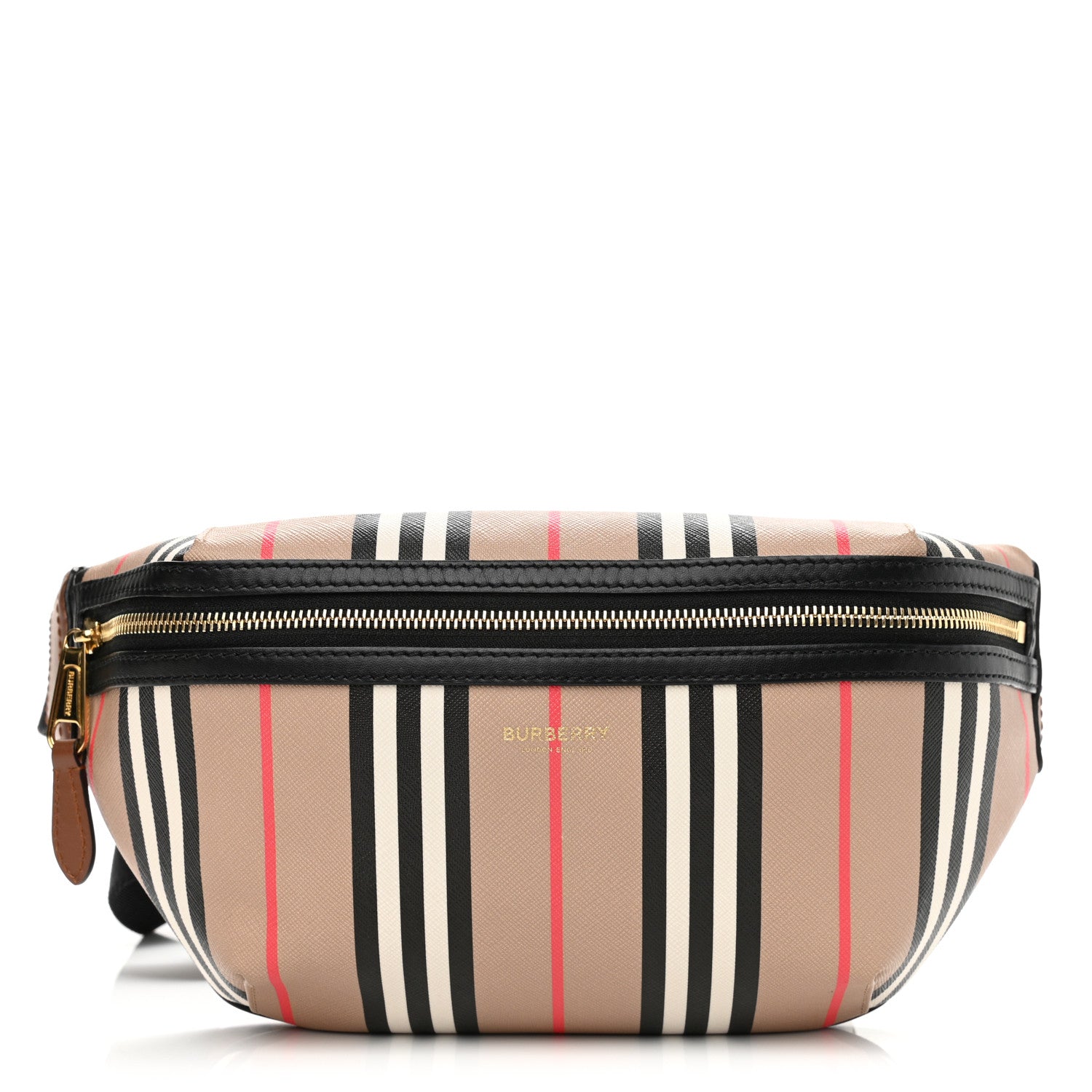 Burberry E-Canvas Icon Stripe Sonny Bum Bag Archive Beige 1 of 9